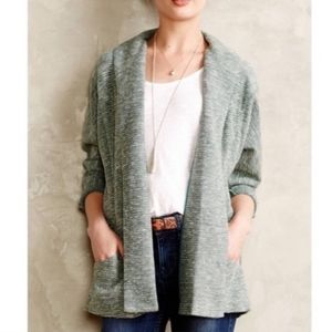 Saturday/Sunday Anthro green sweater jacket